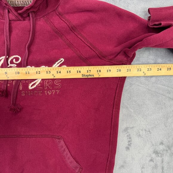 American Eagle Hoodie Womens Medium M Maroon Red Pullover Hooded Sweatshirt Y2K - Picture 8 of 12